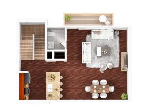 2nd Floor - Floor Plan - 3 bdrm apt 5Fifty5