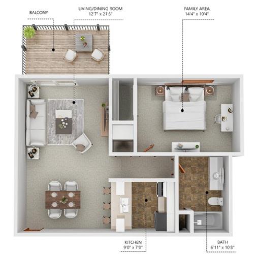 Somerset Apartments | A1 Floor Plan