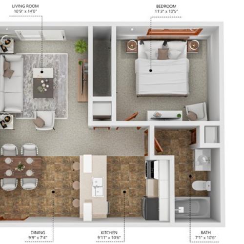 Somerset Apartment | A1 Floor Plan