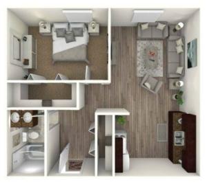 A1.L-R - Renovated One Bedroom