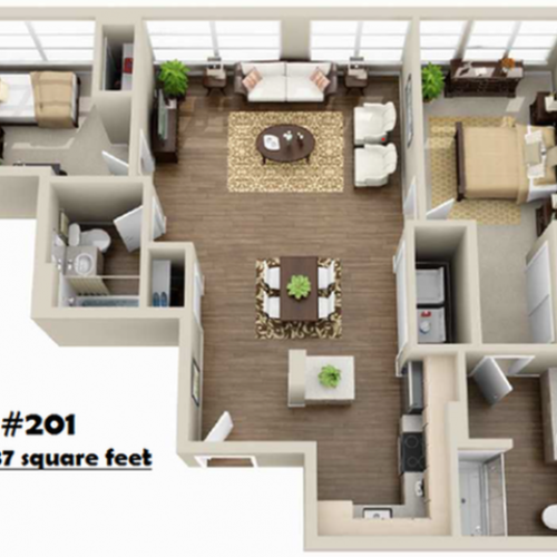 2x2 | 2 bed 2 bath | from 853 square feet