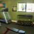 Monterey Pines gym; treadmill and free weights