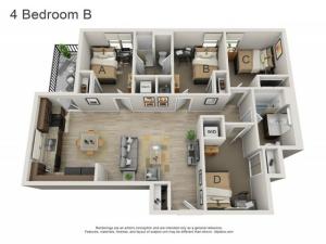 4 bdrm floor plan
