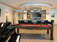 pool table with piano