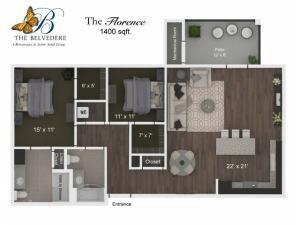 The Belvedere Florence floorplan