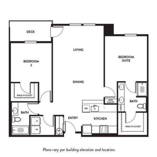 Floor Plan C9 - 2 Bedroom, 2 Bath