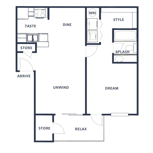 SunPointe A1B One Bedroom