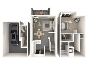 Palazzo Townhomes One Bedrooms A1