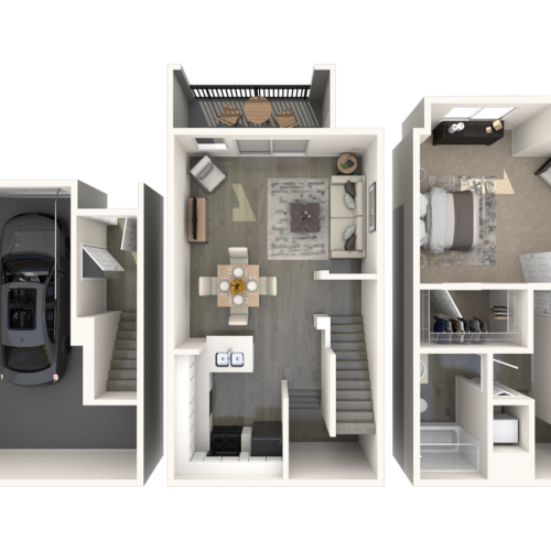 Palazzo Townhomes One Bedrooms A1R