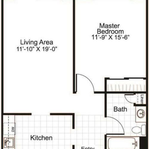 Floor Plan 2 | Apartment in Manchester, NH | Greenview Village Apartments