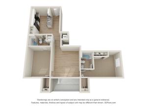 B1 2 Bedroom Floor Plan | The Preserve Murfreesboro | Apartments In Murfreesboro TN