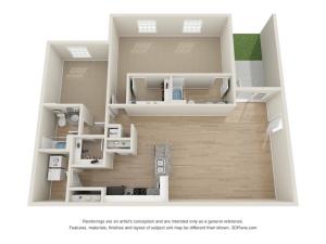 B4 2 Bedroom Floor Plan | The Preserve Murfreesboro | Apartments In Murfreesboro TN