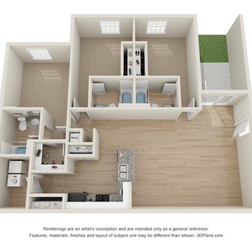 C1 3 Bedroom Floor Plan | The Preserve Murfreesboro | Apartments In Murfreesboro TN