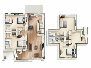 D1 - 4 Bedroom | The Cottages of Hattiesburg | Off Campus Student Housing In Hattiesburg MS