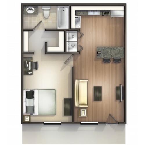 A1 Floor Plan | Seminole Flatts | Apartments In Tallahassee