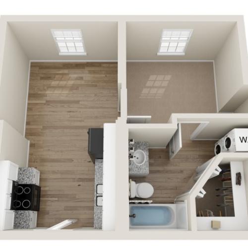 A1 1 Bedroom Floor Plan  | Landmark Apartments | Apartments In Murfreesboro TN