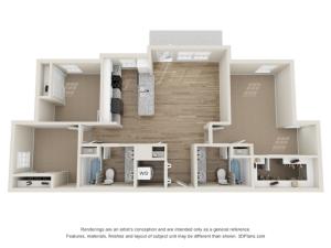 C1 3 Bedroom Floor Plan | Landmark Apartments | Apartments In Murfreesboro TN