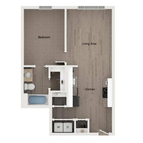 A3.1 Floorplan | The Standard Bedroom | Akron, OH Apartments