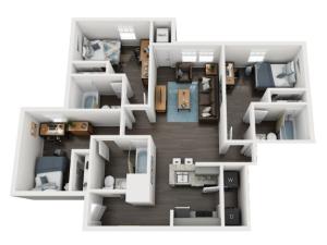 C1 Floor Plan | The Flatts Salisbury | Apartments Near Salisbury University Maryland