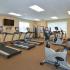 Fitness center with treadmills, bicycle, and ellipticals at Park City apartments in Lancaster, PA.