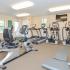 Fitness center at Summit Trace Apartments in Langhorne, PA has treadmills, ellipticals and stationary bicycles.