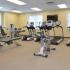 Fitness center with treadmills, stationary bicycles, and stepping machines at The Lafayette at Valley Forge apartments in King of Prussia, PA.