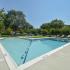 Outdoor swimming pool in a triangle shape at Fox Run apartments for rent in Warminster, PA