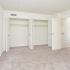 Bedroom with spacious closets at Fox Run apartments for rent in Warminster, PA