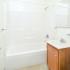 Bathroom with bathtub and sink at City View apartments for rent in Lancaster, PA