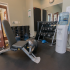 Fitness center with weight machines at Wyntre Brooke apartments in West Chester, PA.