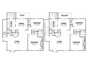 Floor Plan 1 | Apartments In Wyomissing PA | Victoria Crossing Apartments