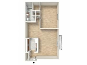 1 Bedroom Floor Plan | Apartments In Lansdowne Pa | Hillcrest Apartments
