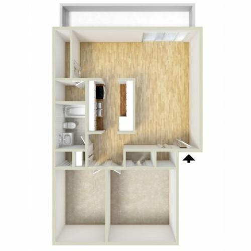 Two bedroom floor plan