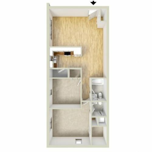Allandale two bedroom floor plan