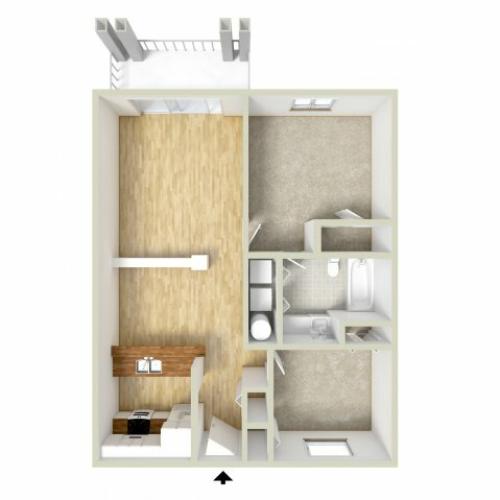 Godfrey - one bedroom with den floor plan
