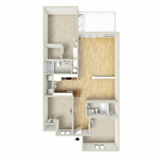 Nelson - three bedroom floor plan