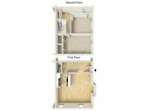 Two bedroom townhome floor plan