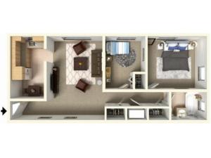 Layout F (Living Room in Middle)