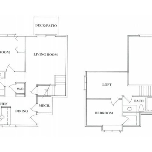 Two Bedroom Loft Apartment