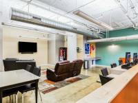 Lounge with Flat screen TV - Cold Storage Lofts | Kansas City Apartments |