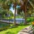 Landscaping and Bridge over Water Feature at Bay Crossing | Tampa Apartments