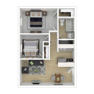 Manchester   Floor Plan - Overland Station Apartments
