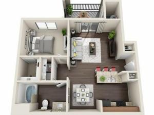 A1-R floorplan Lunaire Apartments | Goodyear, AZ Apartments