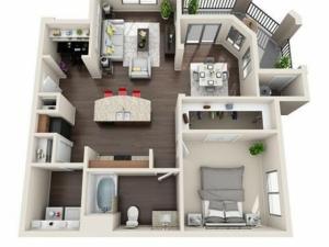 A3 floorplan Lunaire Apartments | Goodyear, AZ Apartments