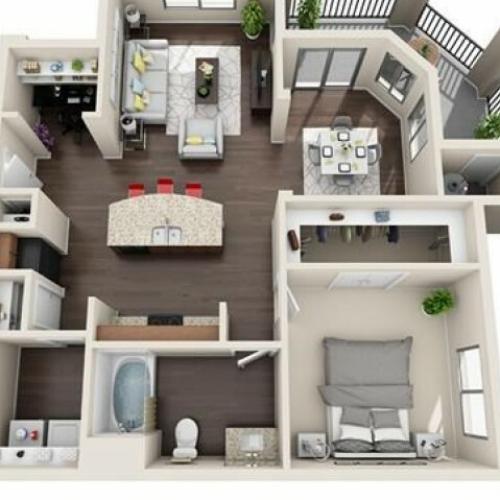 A3 floorplan Lunaire Apartments | Goodyear, AZ Apartments
