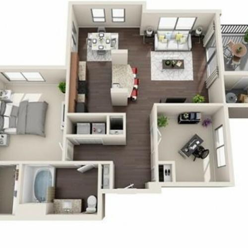 A4-R Floorplan Lunaire Apartments | Goodyear, AZ Apartments