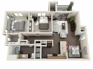 B1 floorplan Lunaire Apartments | Goodyear, AZ Apartments