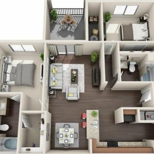 B3 floorplan Lunaire Apartments | Goodyear, AZ Apartments