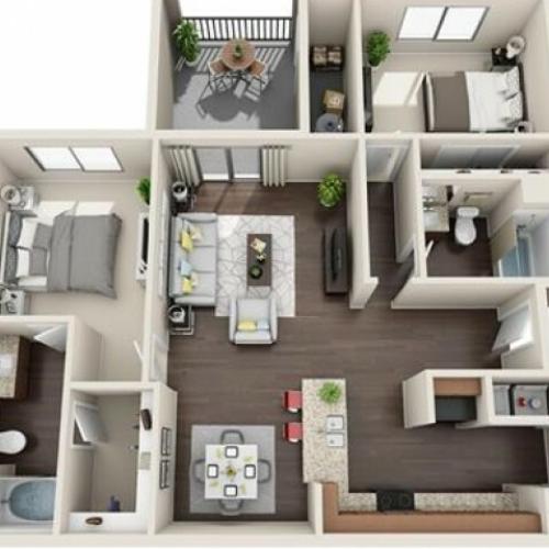 B3 floorplan Lunaire Apartments | Goodyear, AZ Apartments
