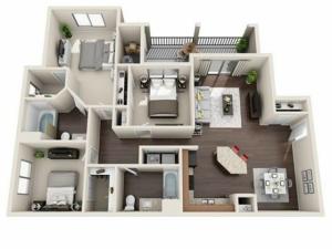 C1-R floorplan Lunaire Apartments | Goodyear, AZ Apartments